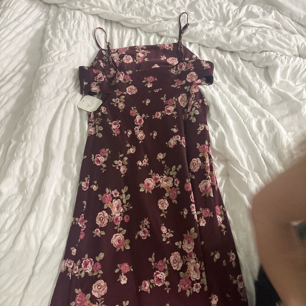 Floral altrd state Burgundy Dress